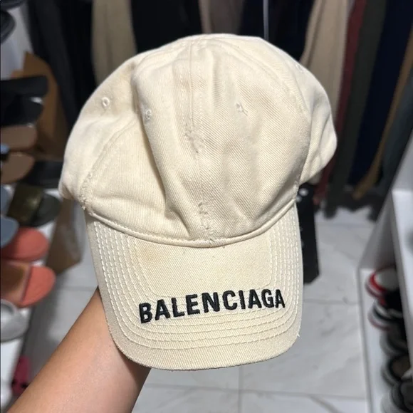 Balenciaga | Accessories | Balenciaga Cream Cap | Poshmark display picture 2